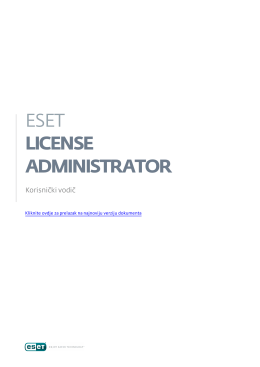 2. Što je ESET License Administrator?