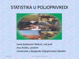 Statistika u poljoprivredi (in Serbian)