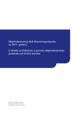 Preuzmite izvještaj - NLB Montenegrobanka
