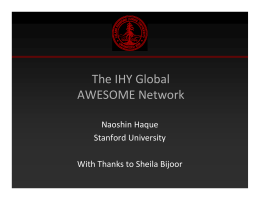 The IHY Global AWESOME Network