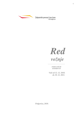 Red voznje 2011.pdf - Željeznički prevoz Crne Gore