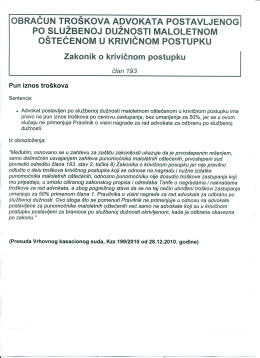 Klikinte ovde za preuzimanje Sentence Vrhovnog kasacionog suda