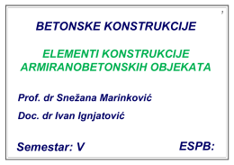 Predavanje 6-ELEMENTI KONSTRUKCIJE ARMIRANOBETONSKIH