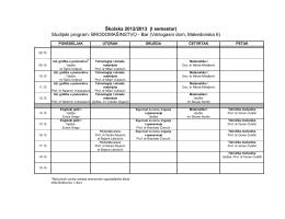 Raspored FZP zimski semestar 2012_2013 Bar NV