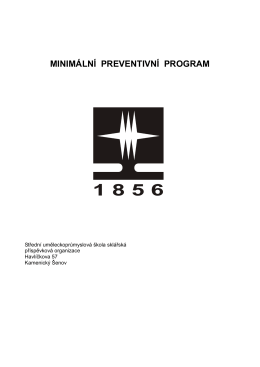 minimální preventivní program - Střední uměleckoprůmyslová škola