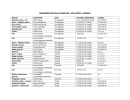 raspored sekcija za školsku 2014/2015. godinu - OŠ El