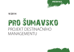 PROJEKT DESTINAČNÍHO MANAGEMENTU