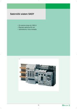 &bull; Za nazivne struje do 1600 A &bull; Razmak sabirnica 60 mm