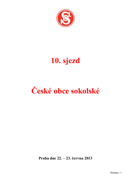 Zápis z 10. sjezdu ČOS – červen 2013