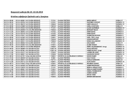 Raspored suđenja 06.10.-10.10.2014 Krivično odjeljenje Općinski