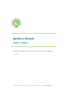 Zpráva o činnosti za rok 2012-2013