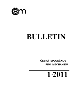 Bulletin 1/2011 - Česká společnost pro mechaniku