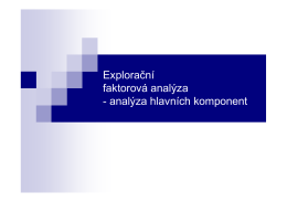 Explorační faktorová analýza - analýza hlavních
