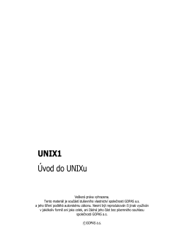 UNIX1 Úvod do UNIXu