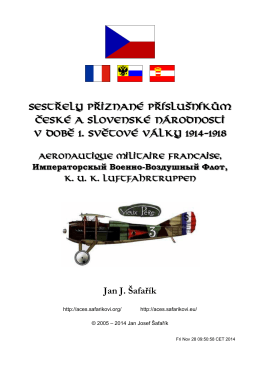 Jan J. Šafařík - Air Aces