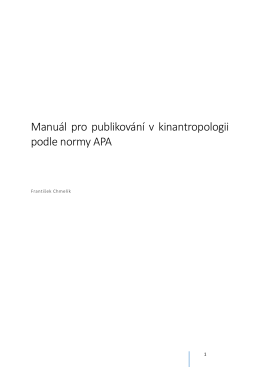 (2014). Manuál pro publikování v kinantropologii podle normy APA.