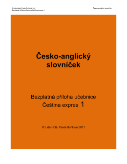 Česko-anglický slovníček