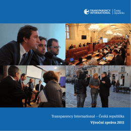 Transparency International – Česká republika Výroční zpráva 2011