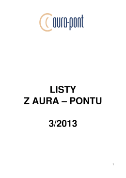 LISTY Z AURA – PONTU 3/2013