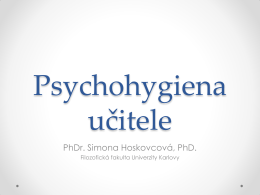 Psychohygiena učitele-prezentace