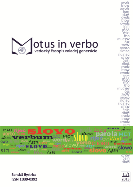 Prevziať časopis (PDF) - Motus in verbo