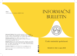 Bulletin v pdf - Česká statistická společnost