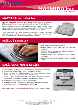 MATERNA virtuální fax - Materna Communications as