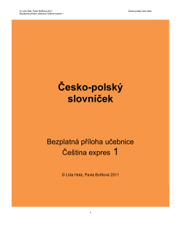 Česko-polský slovníček