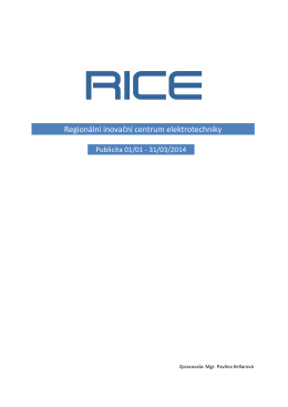 Regionální inovační centrum elektrotechniky - RICE