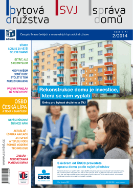 SVJ správa domů - Svaz českých a moravských bytových družstev