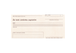 Formul&aacute;ř - směnka vlastn&iacute;