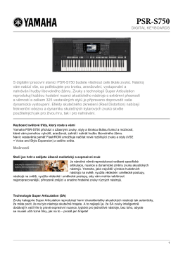 PSR-S750 - Hudební nástroje Fila