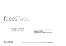 Face2Face: Pre-Intermediate, studijní příručka