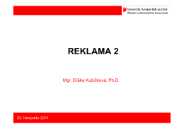 ÚMK/REKL 2 - Weby pedagogů FMK UTB ve Zlíně