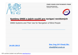 Systémy GNSS a jejich využití pro navigaci nevidomých