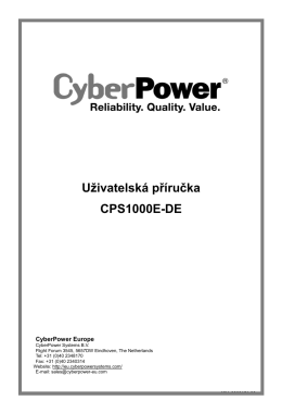 CPS1000E manual - CZ