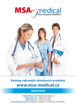 Anestézie - MSA Medical
