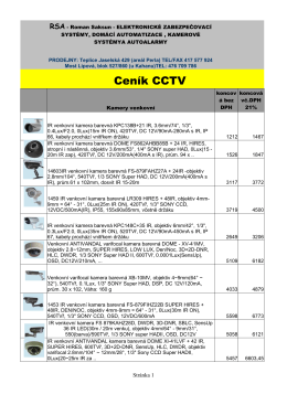 Ceník CCTV