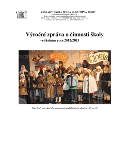 Výroční zpráva o činnosti školy