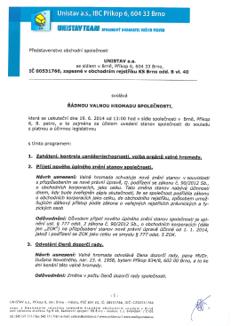 : Unistav as., IBC Př&iacute;kop 6, 604 33 Brno