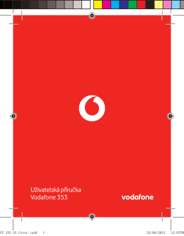 Uživatelská příručka Vodafone 353