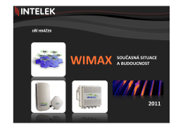 wimax | současná situace a budoucnost
