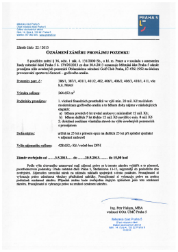 PRAHA 5 - Cibulky INFO