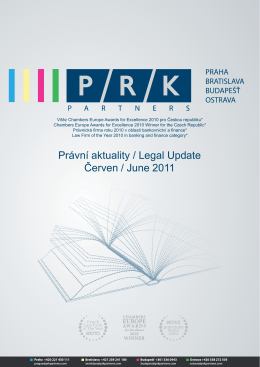 Právní aktuality / Legal Update Červen / June 2011