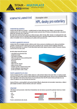 HPL laminátové desky montáž - TITAN