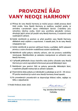 Provozn&iacute; ř&aacute;d vana NeoQi Harmony