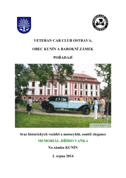 Pozvánka - Veteran Car Club Ostrava