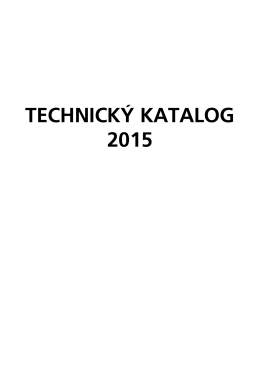 Technický katalog 2015 (pdf, 1 MB)
