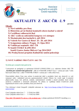 Aktuality z AKC ČR č. 9
