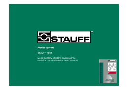 Přehled výrobků STAUFF TEST Měřící systémy k hlídání